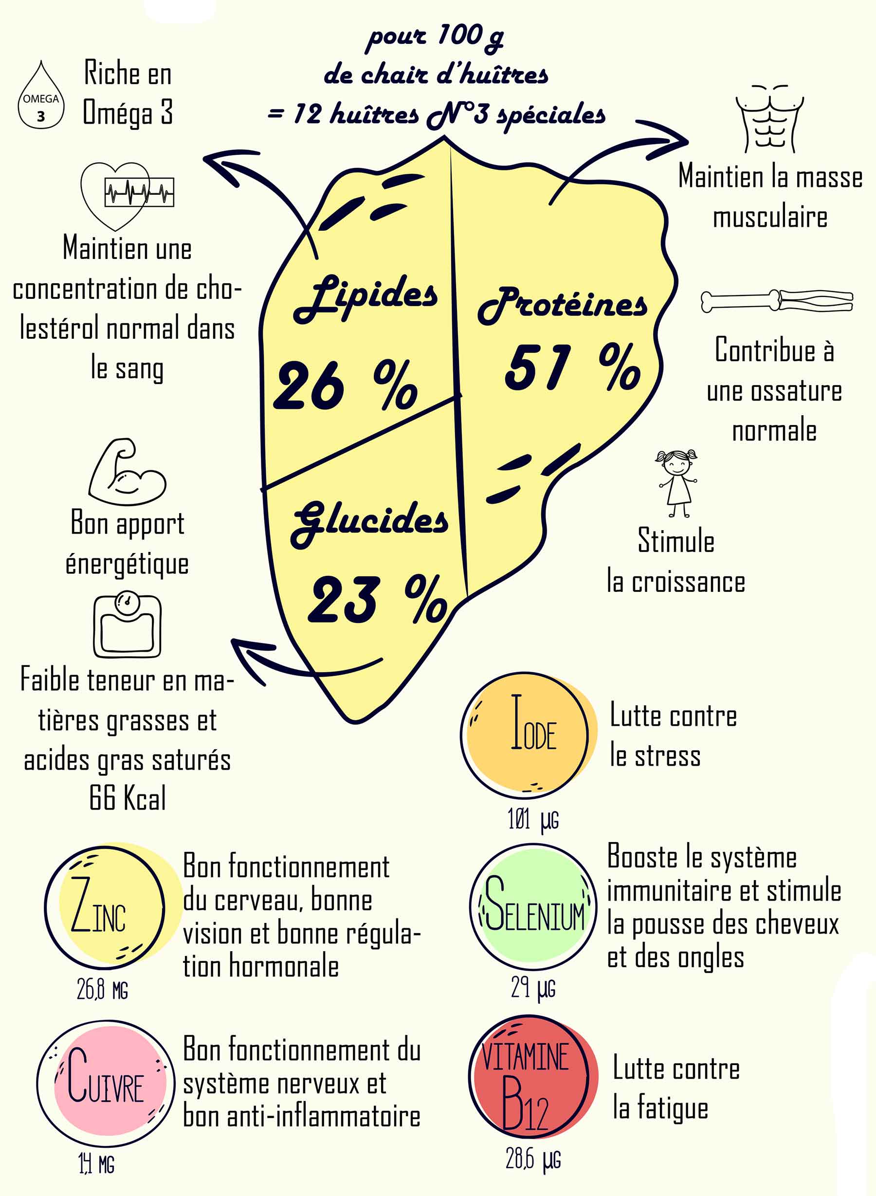 qualites nutritionnelles huîtres